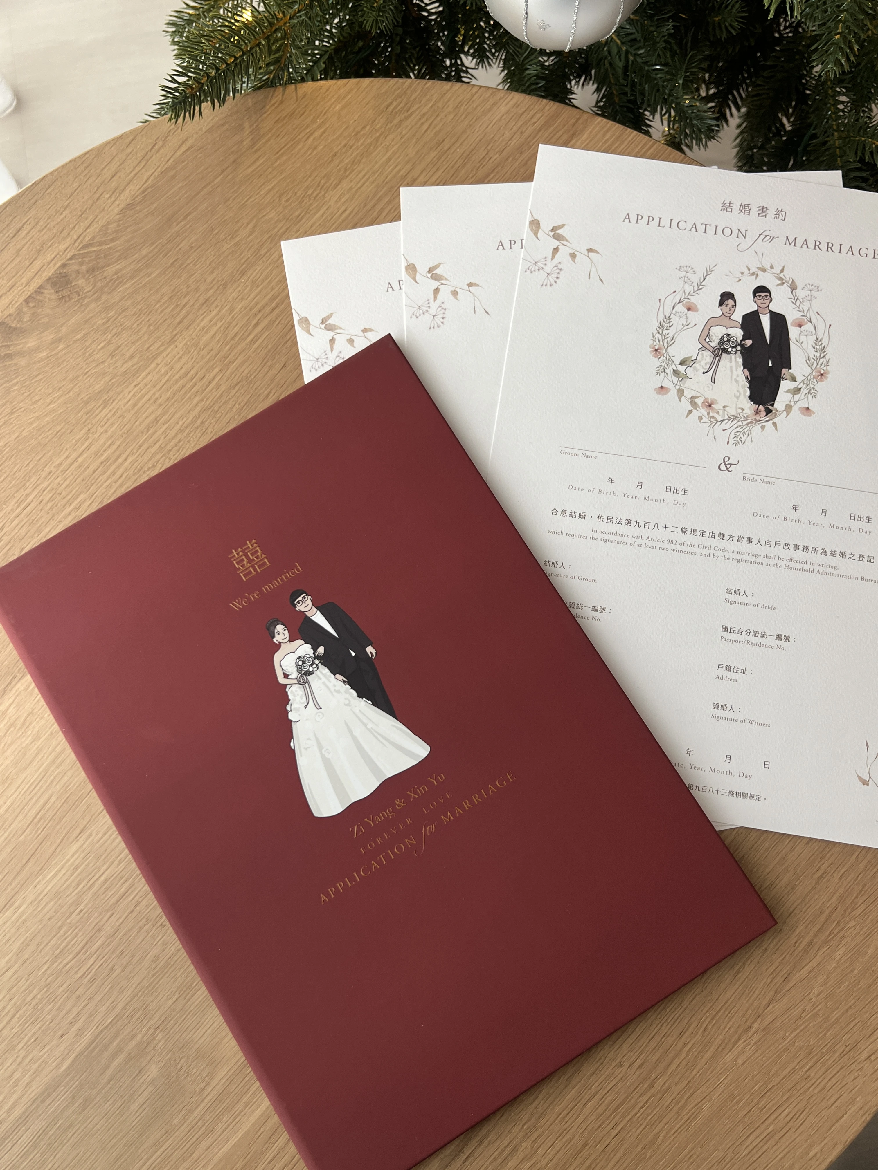 【結婚登記儀式感】把最美的模樣畫下來！「客製化繪圖結婚書約」，打造獨一無二的專屬紀念