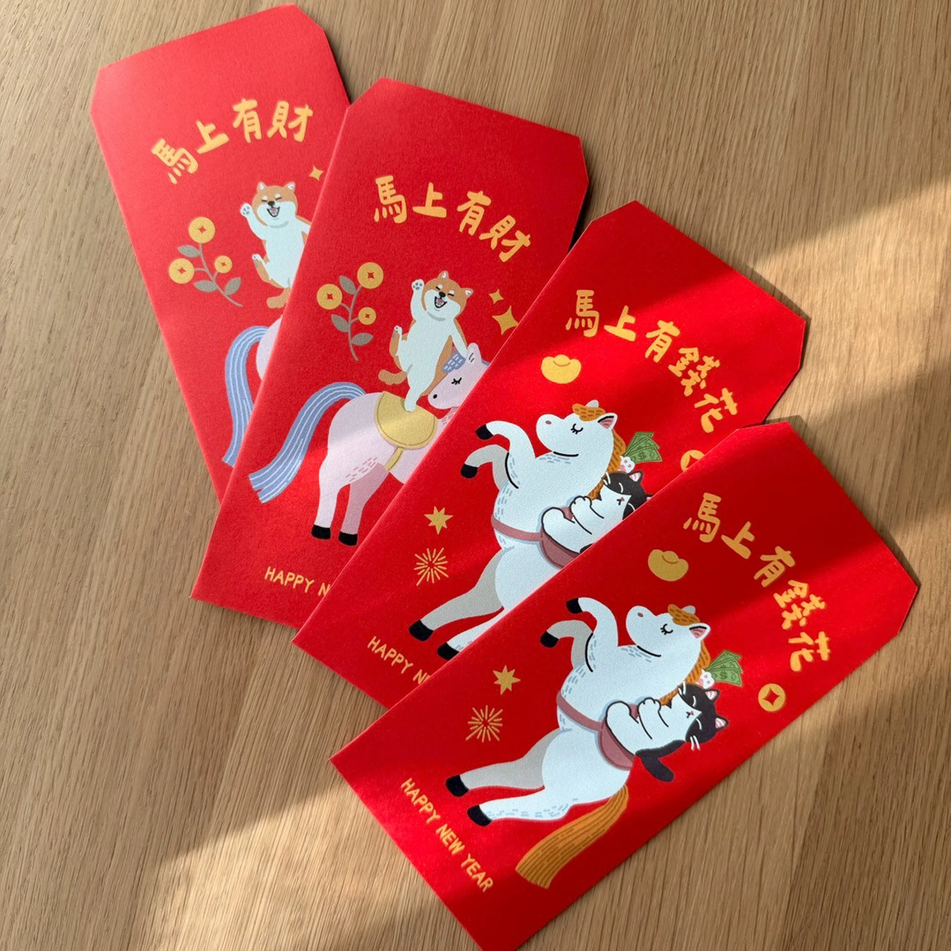 現貨【2026聯名馬年紅包袋】 一包兩款4入 新春