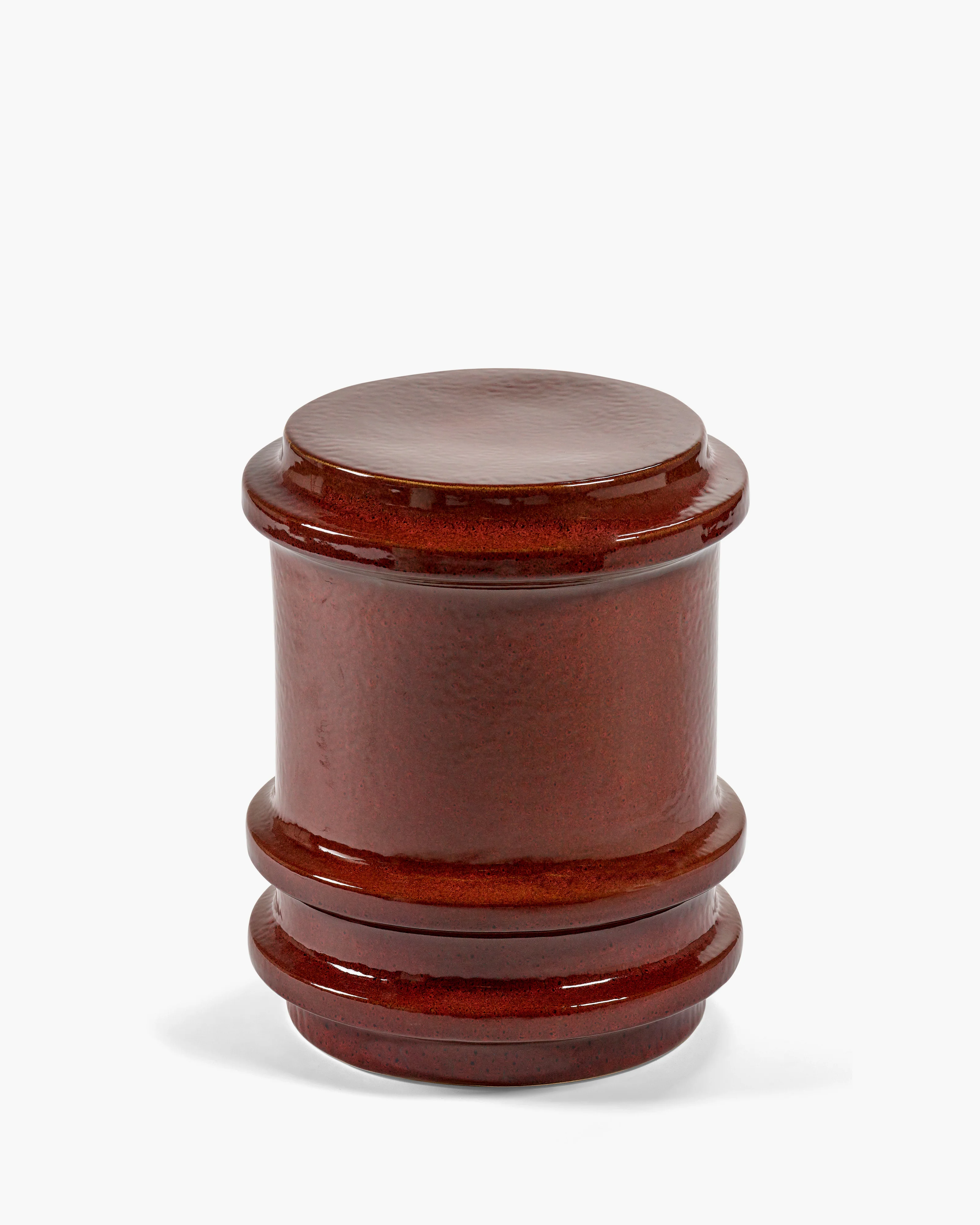 Side table dark red geometrical Pawn - Serax