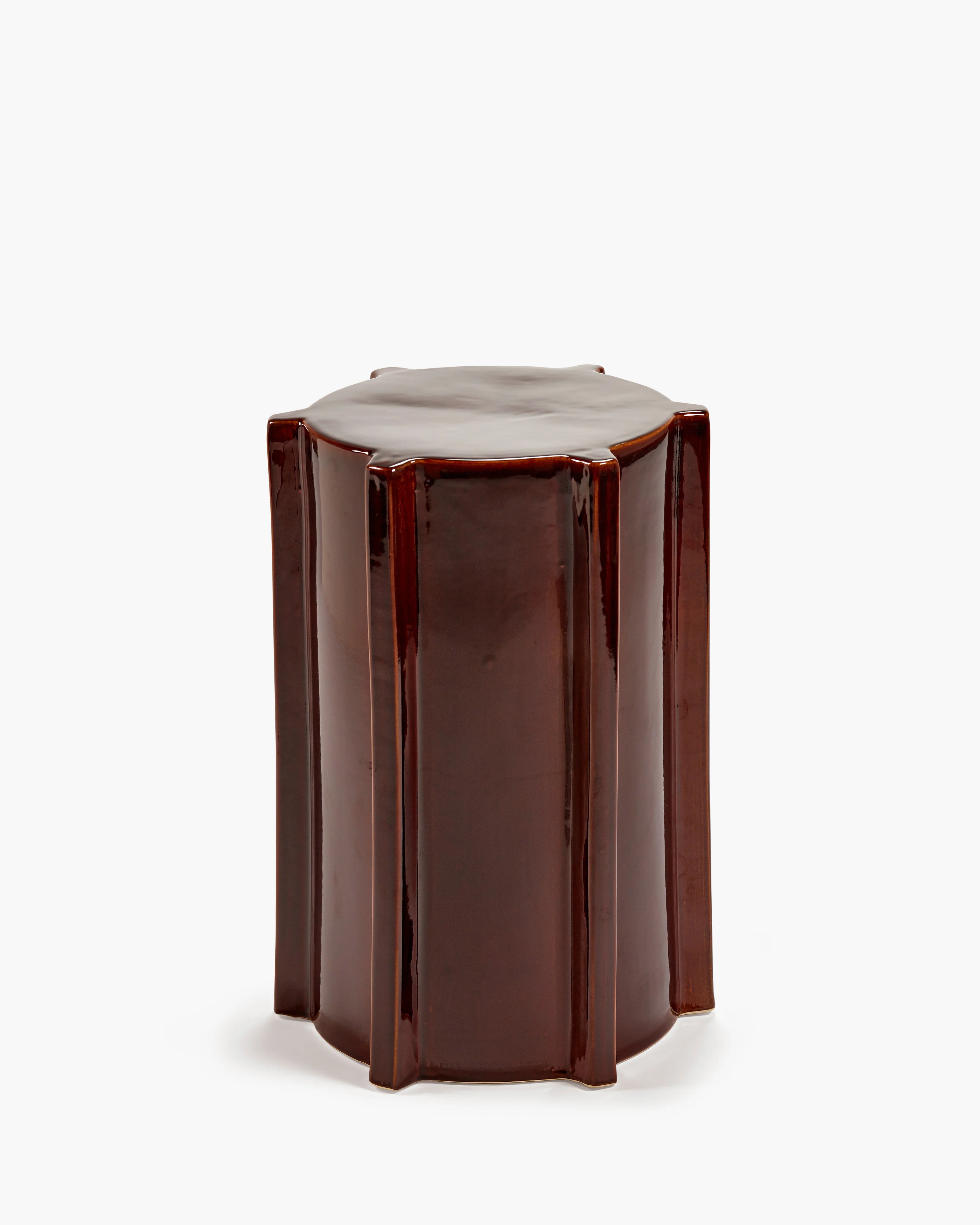 Side table dark brown geometrical Pawn - Serax