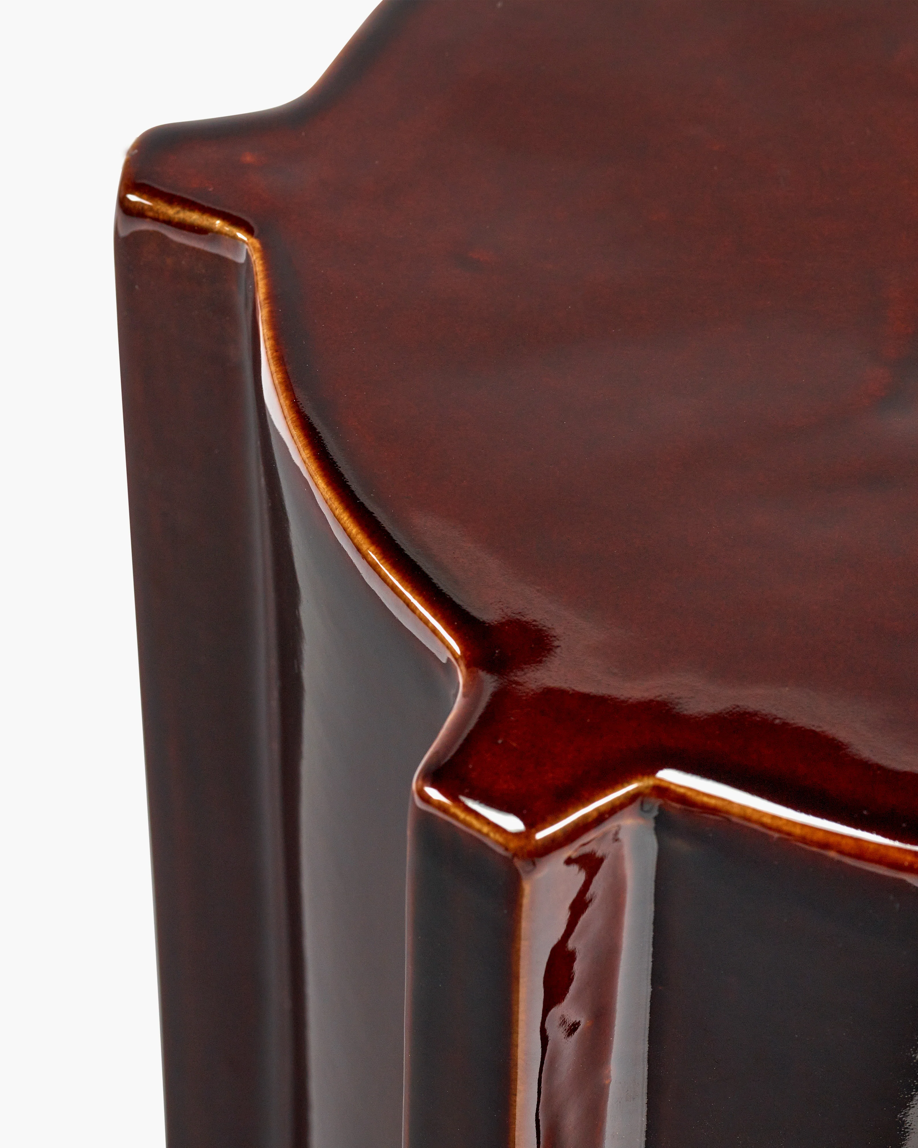 Side table dark brown geometrical Pawn - Serax
