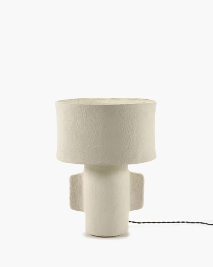 Table lamp S/M white paper mache Earth - Serax