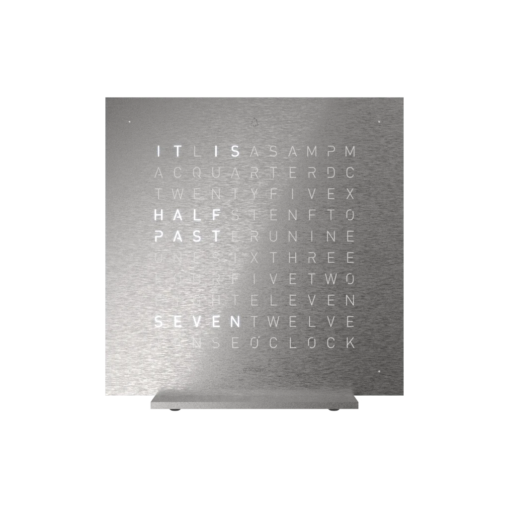 EARTH 13.5x13.5 FULL METAL 桌上時鐘 - METAL系列 QLOCKTWO 德國時鐘