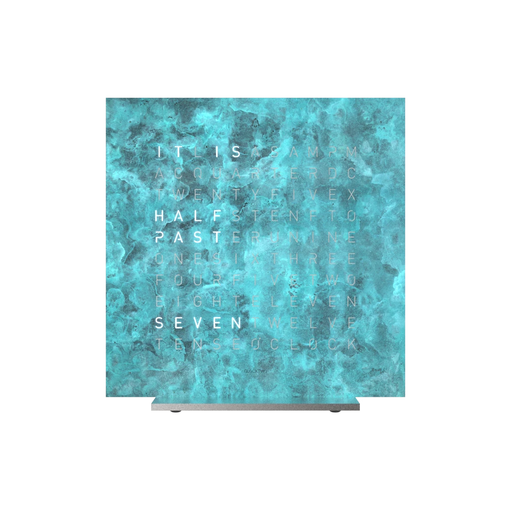 EARTH 13.5x13.5 VINTAGE COPPER 桌上時鐘 - CREATOR'S EDITION系列 QLOCKTWO 德國時鐘