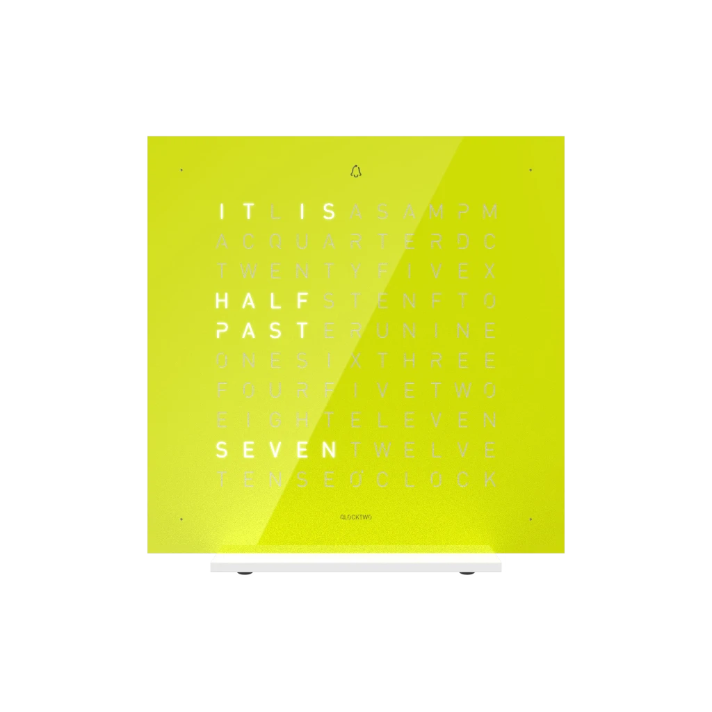 EARTH 13.5x13.5 LIME JUICE 桌上時鐘 - PURE系列 QLOCKTWO 德國時鐘
