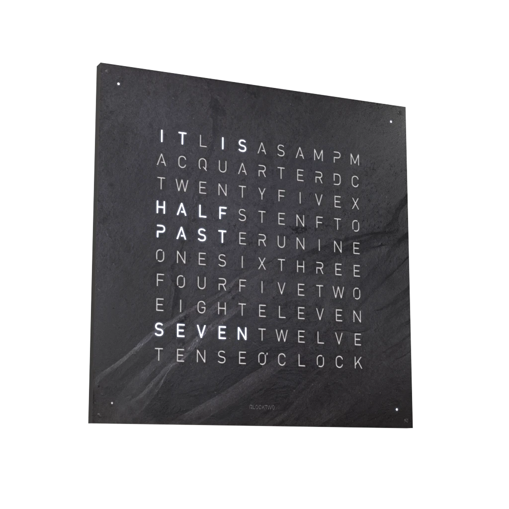 EARTH 90x90 METAMORPHITE 時鐘 - CREATOR'S EDITION系列 QLOCKTWO 德國時鐘