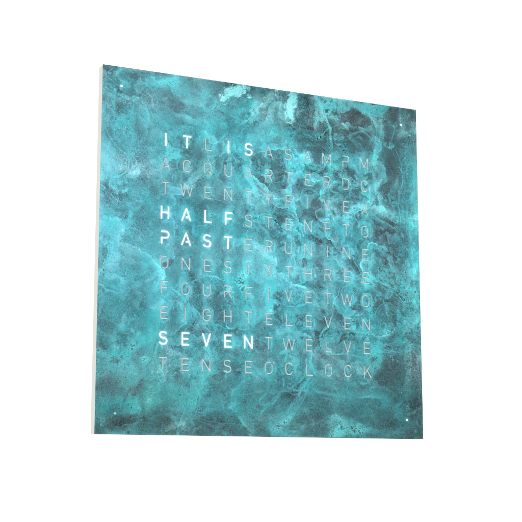 EARTH 90x90 VINTAGE COPPER 時鐘 - CREATOR'S EDITION系列 QLOCKTWO 德國時鐘