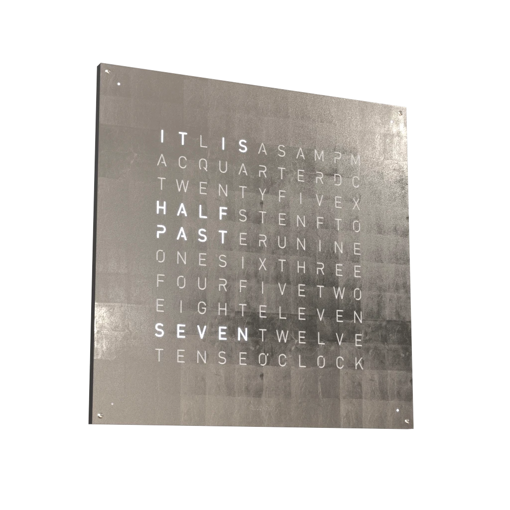 EARTH 90x90 PLATINUM 時鐘 - CREATOR'S EDITION系列 QLOCKTWO 德國時鐘
