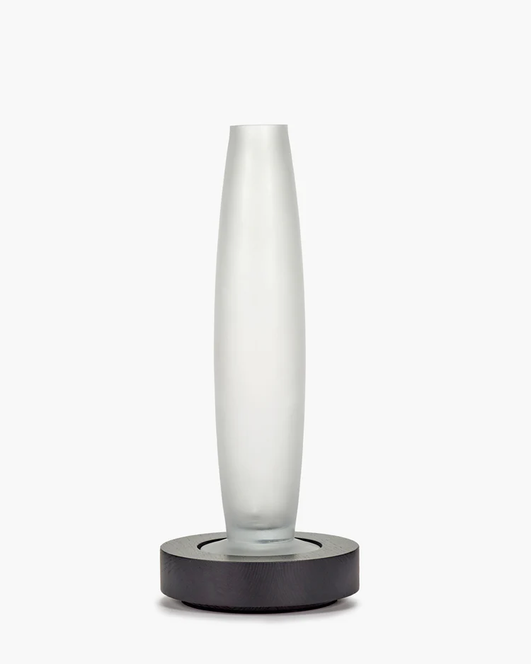 (不完美折扣) Vase/table lamp black white Lys 2 (充電式LED燈照明花器)  - Serax