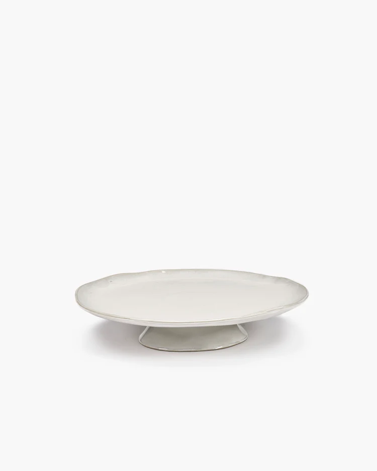 Large plate on foot off-white La Mère - Serax
