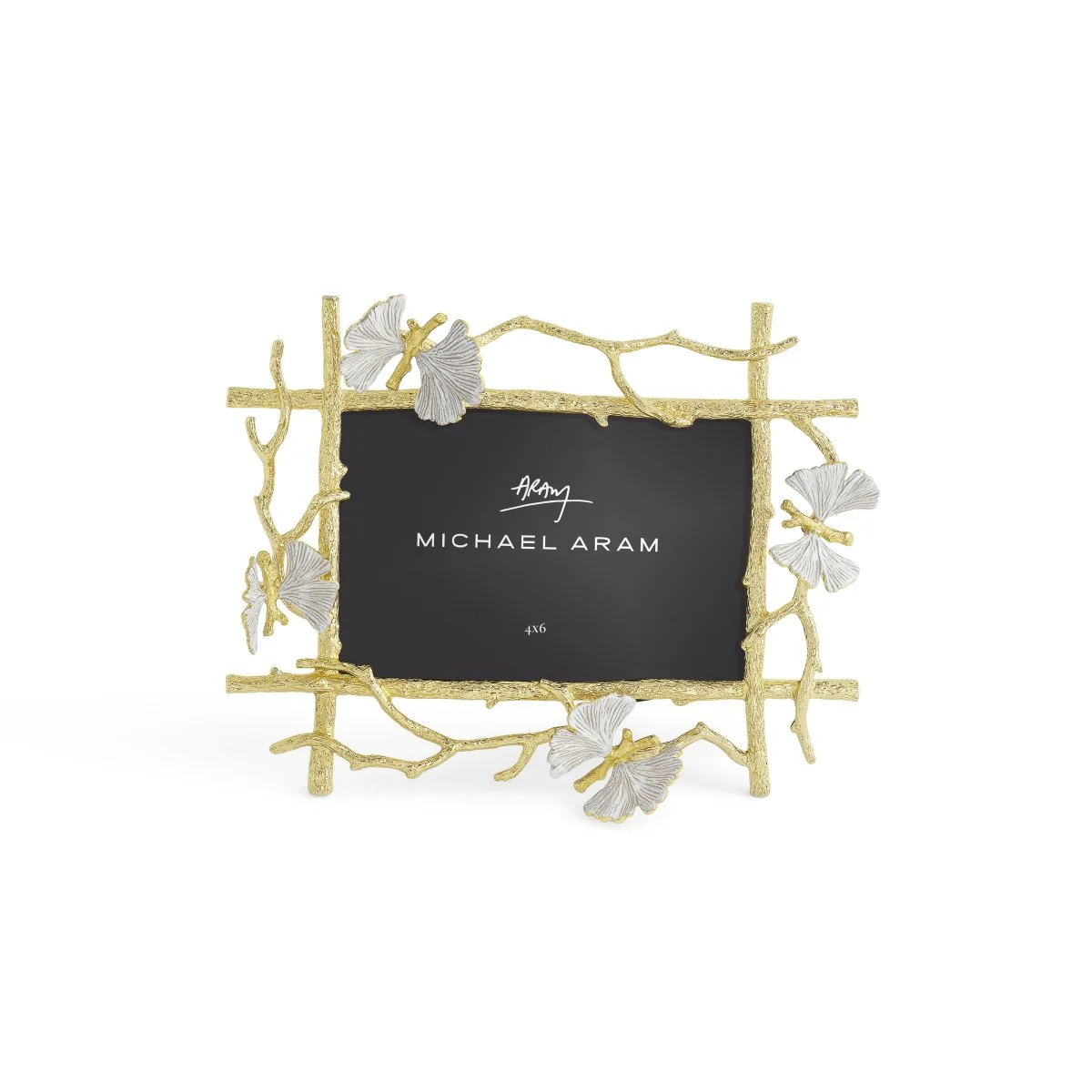 Butterfly Ginkgo Gold Frame(4x6) - Micheal Aram