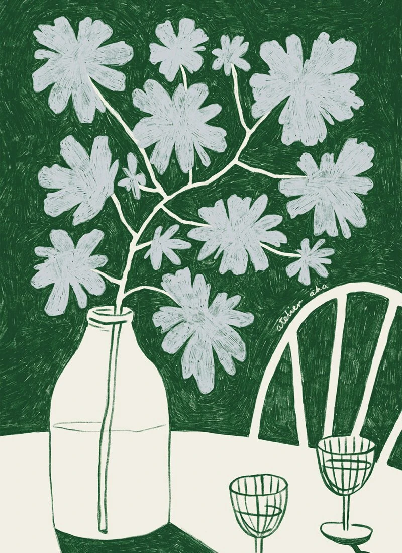 Blue Flowers & Red Wine - The Poster Club 丹麥藝術海報(團購)