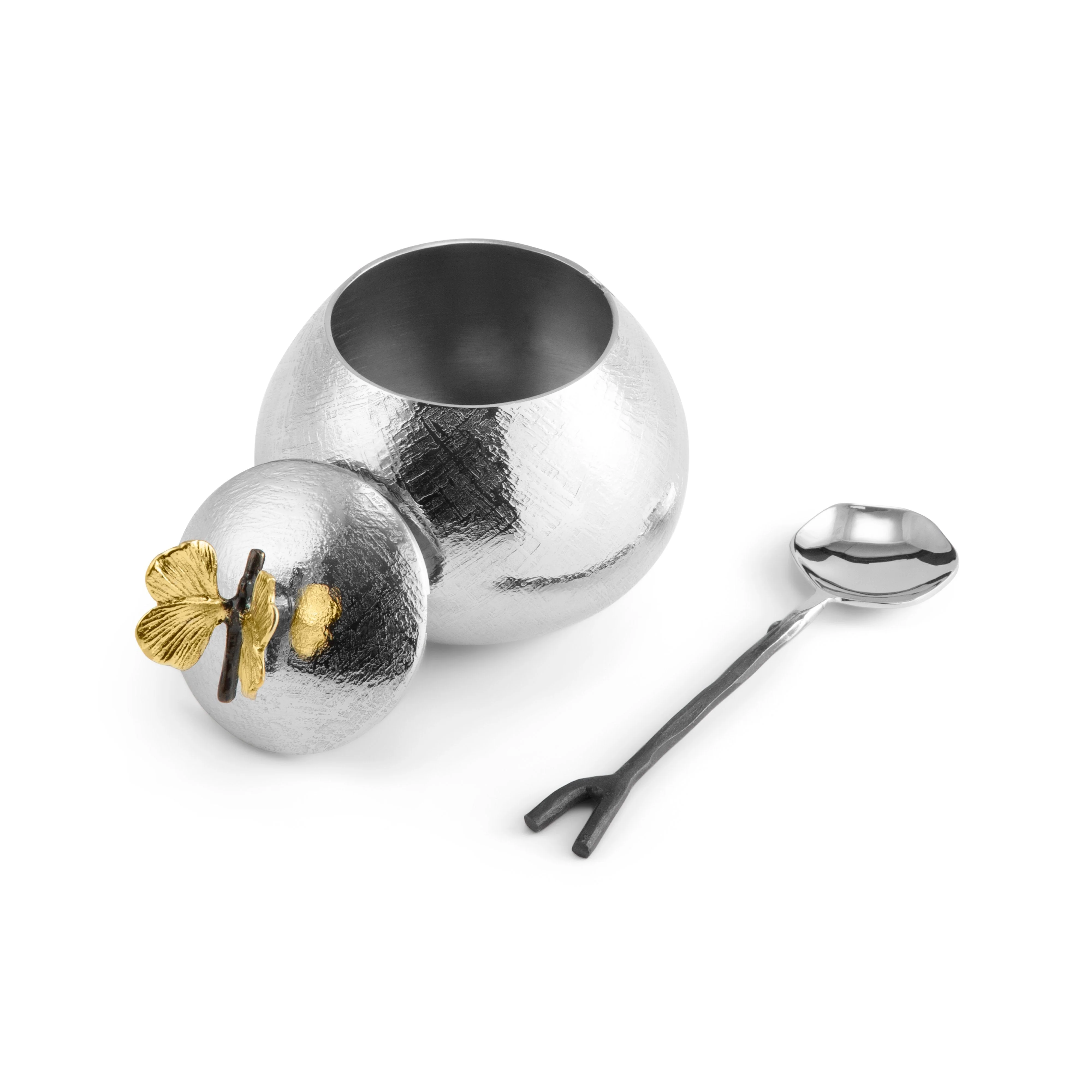 Butterfly Ginkgo Pot w/ Spoon - Micheal Aram