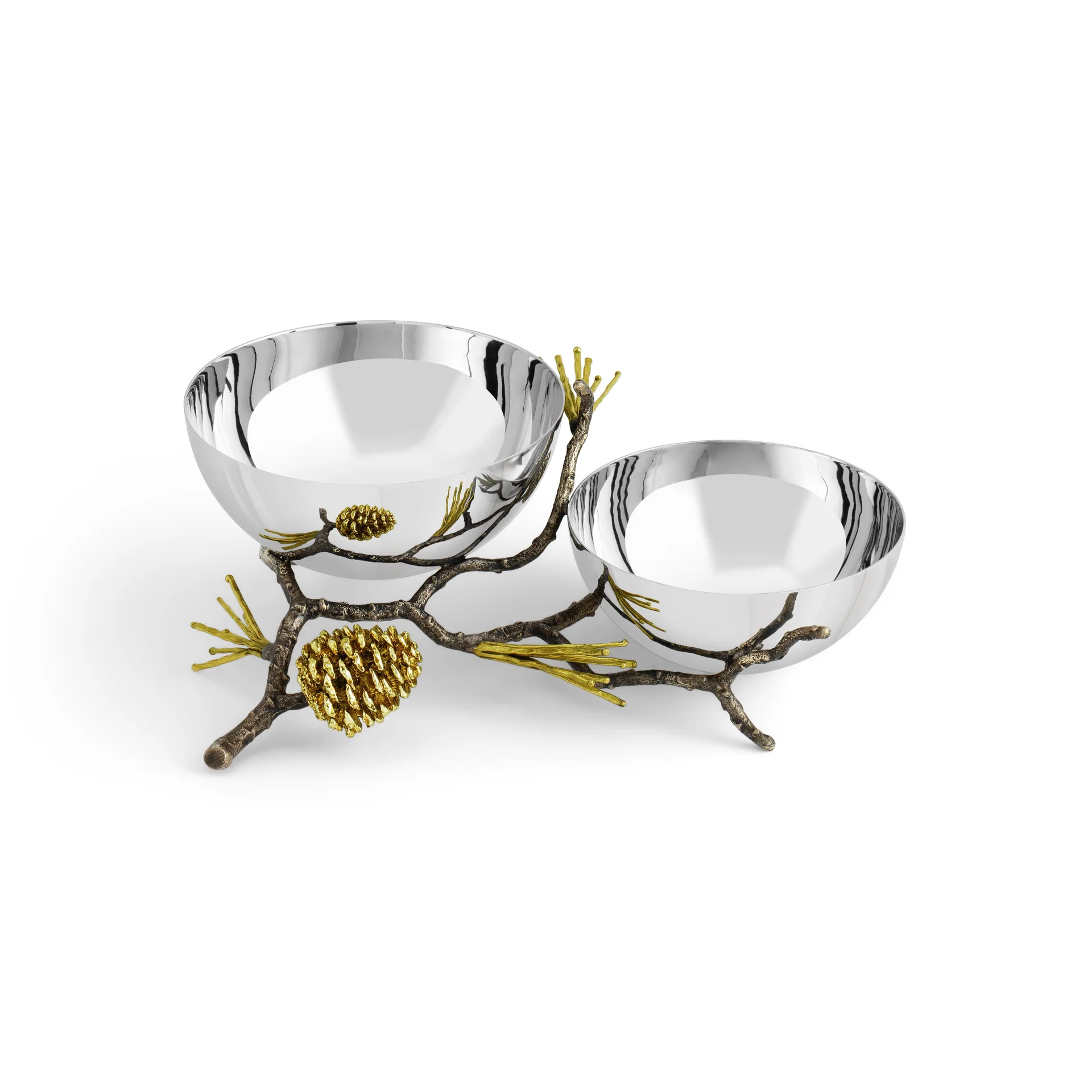 Pine Cone Double Bowl - Micheal Aram