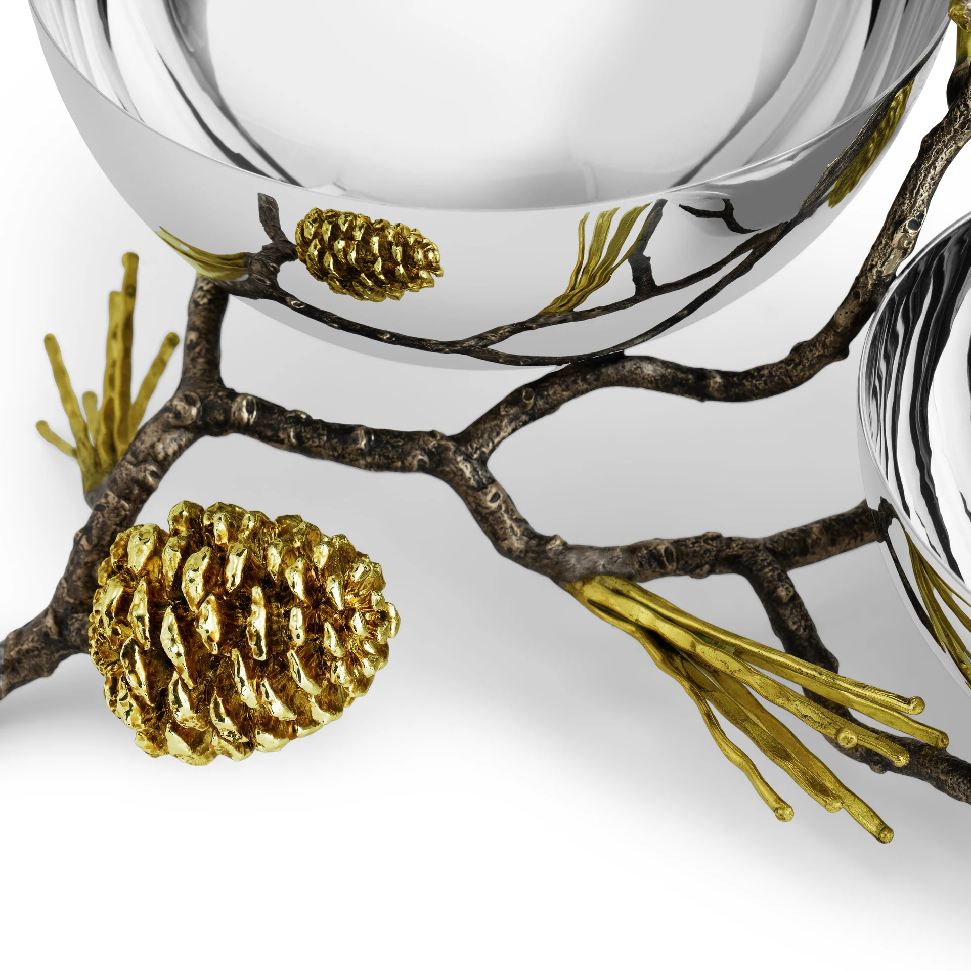 Pine Cone Double Bowl - Micheal Aram
