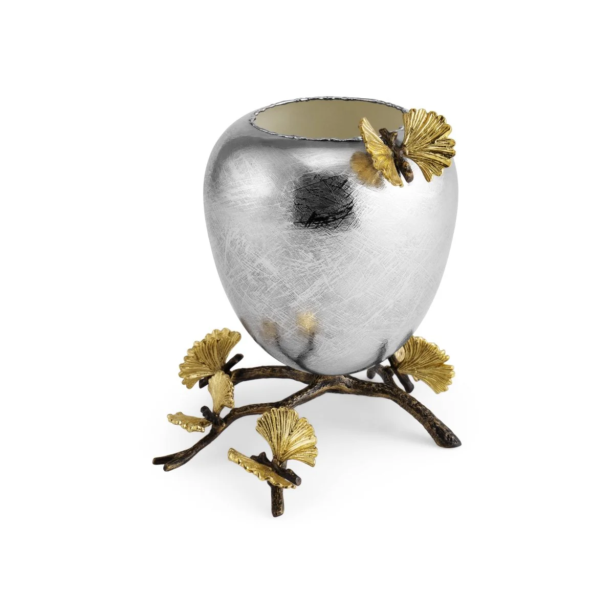 Butterfly Ginkgo Medium Footed Vase - Micheal Aram