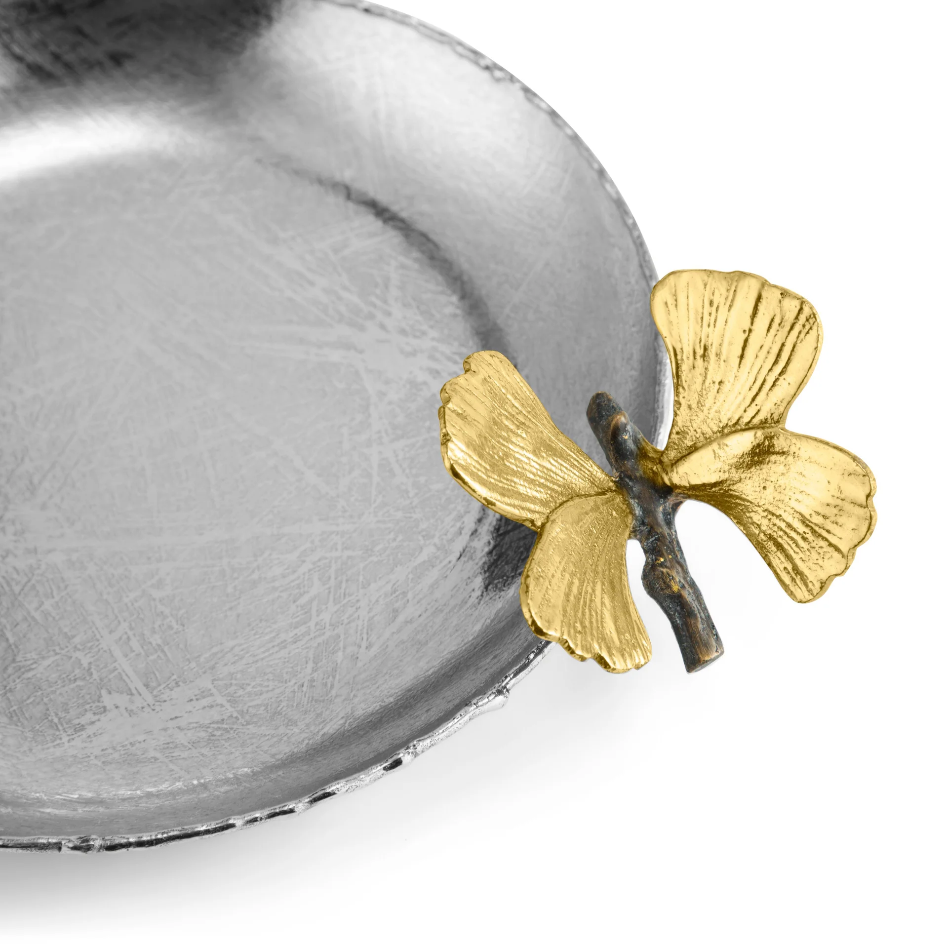 Butterfly Ginkgo Round Trinket Tray - Micheal Aram