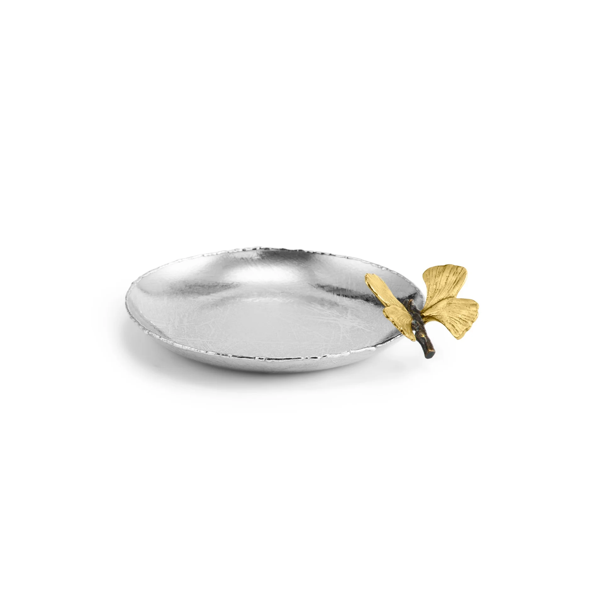 Butterfly Ginkgo Round Trinket Tray - Micheal Aram
