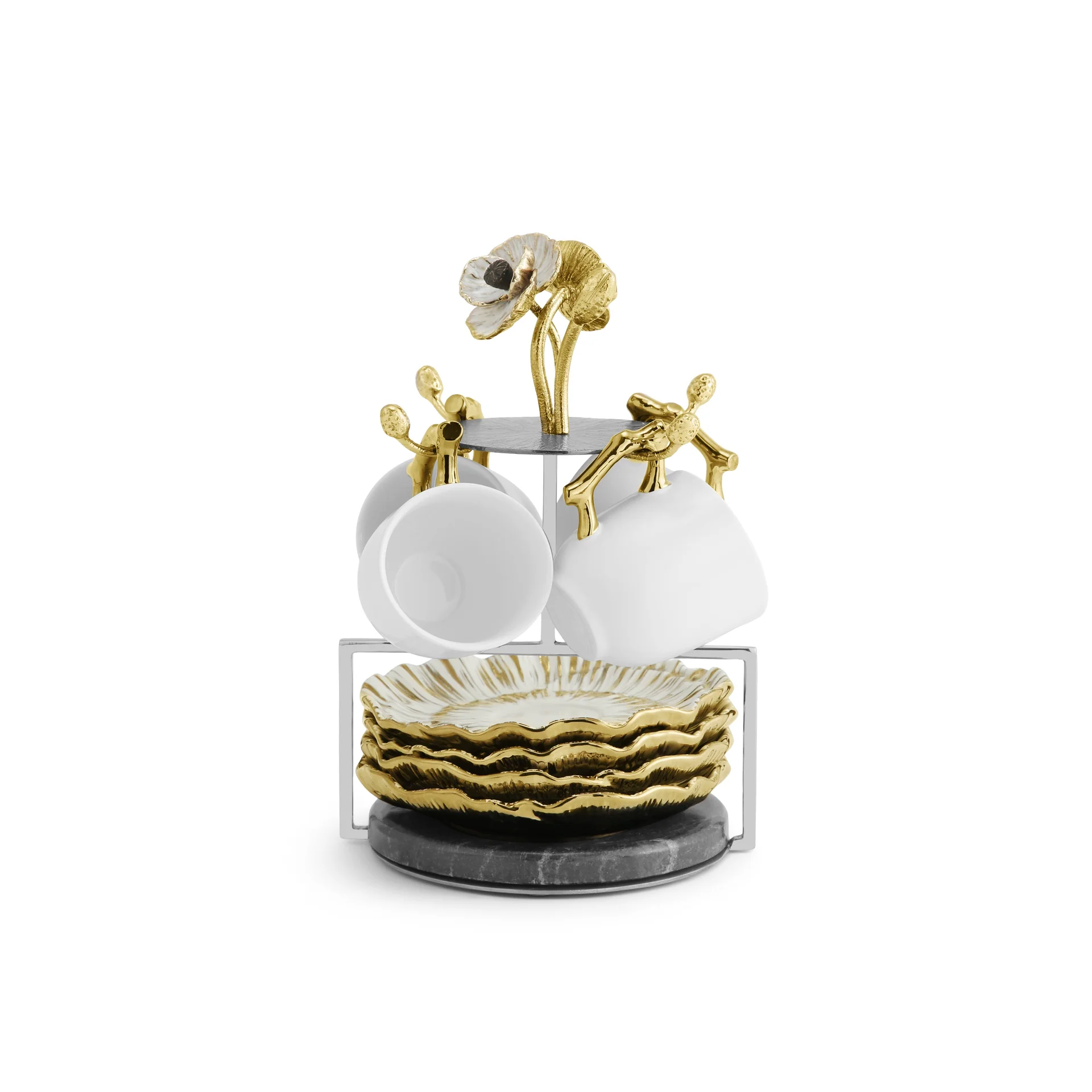 Anemone Demitasse Set (Set w/ Stand) - Micheal Aram