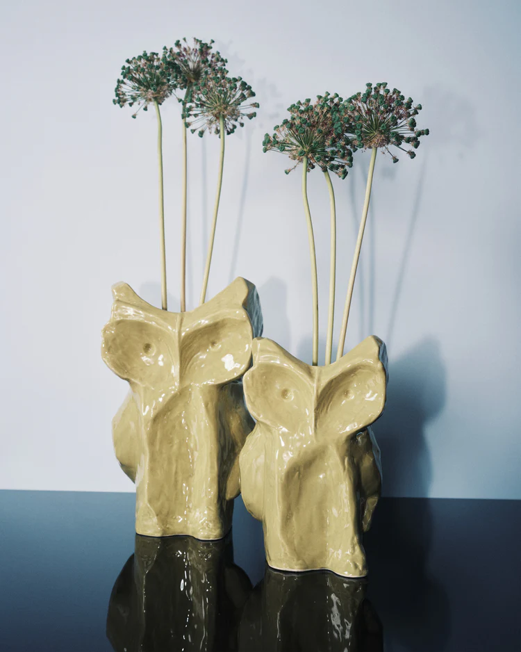 (Marni聯名) Owl vase yellow After Midnight - Serax
