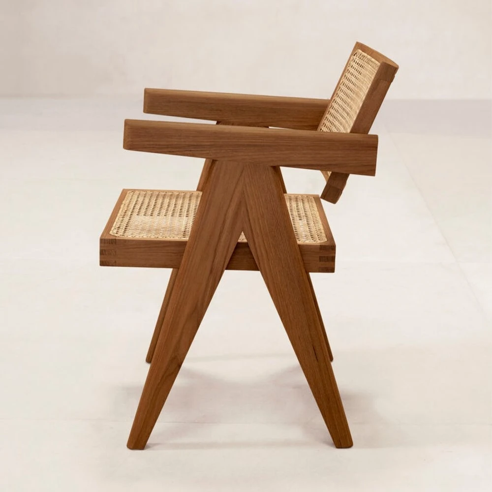 Pierre Jeanneret Office Chair V Leg - Phantom Hands