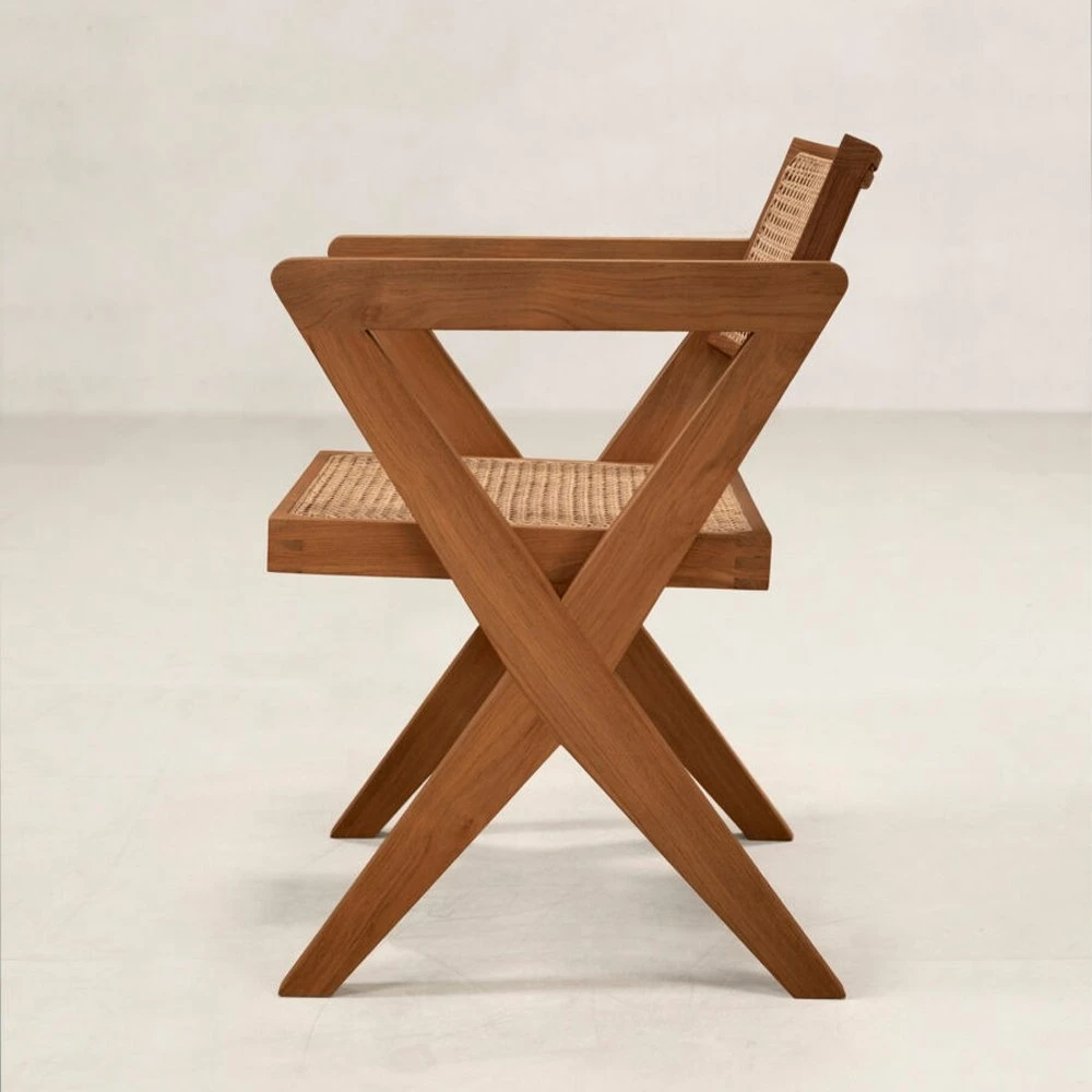 Pierre Jeanneret Office Armchair X Leg - Phantom Hands