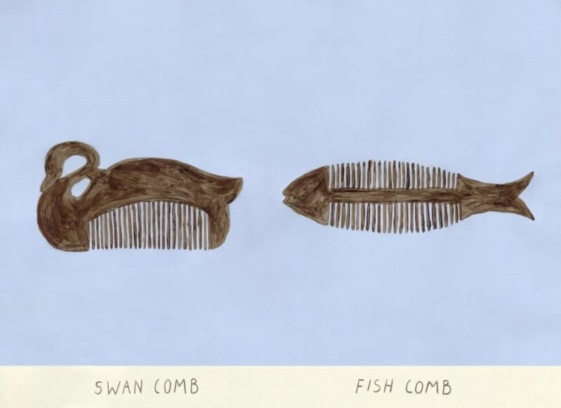 Swan and Fish Comb - The Poster Club 丹麥藝術海報(團購)