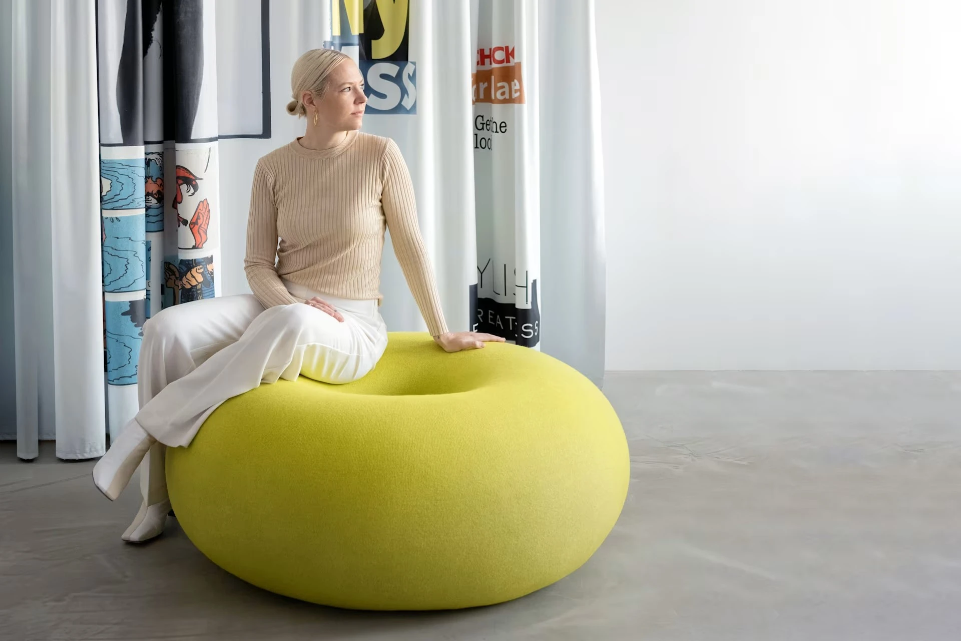 Boa Pouf Sulfur Yellow - Hem 瑞典家具