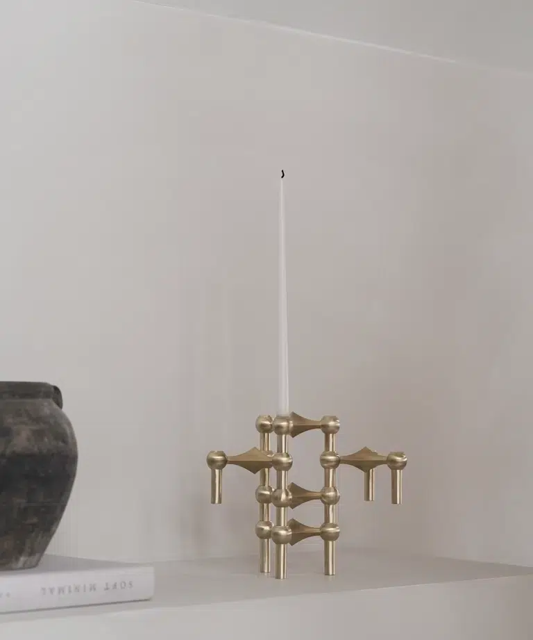 nagel candle holder ( 3-pack / brushed brass ) 燭台三入組 - STOFF Nagel 丹麥燭台
