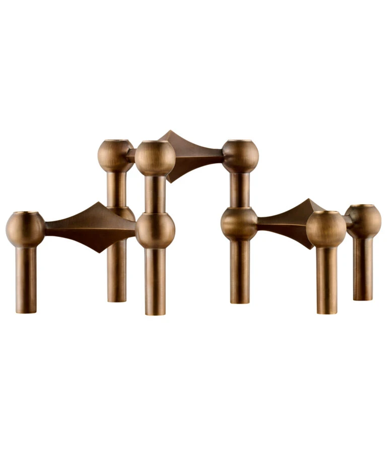 nagel candle holder ( 3-pack / bronzed brass ) 燭台三入組 - STOFF Nagel 丹麥燭台
