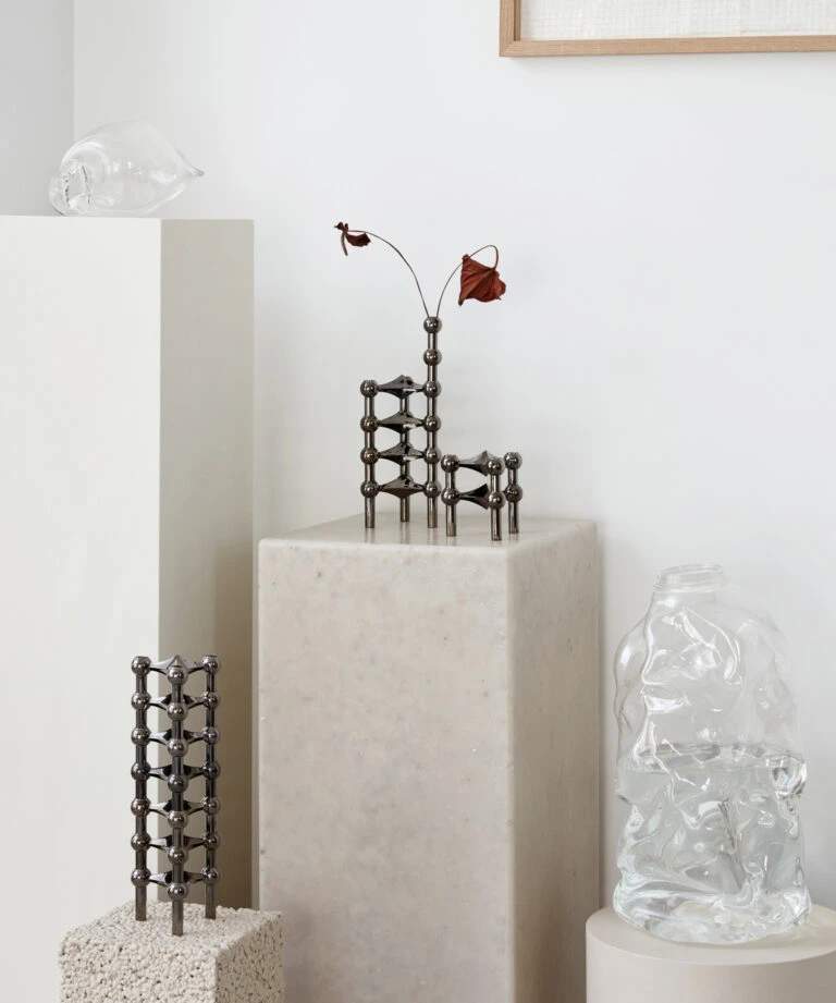 vase ( single pack / black chrome ) 花器 - STOFF Nagel 丹麥燭台