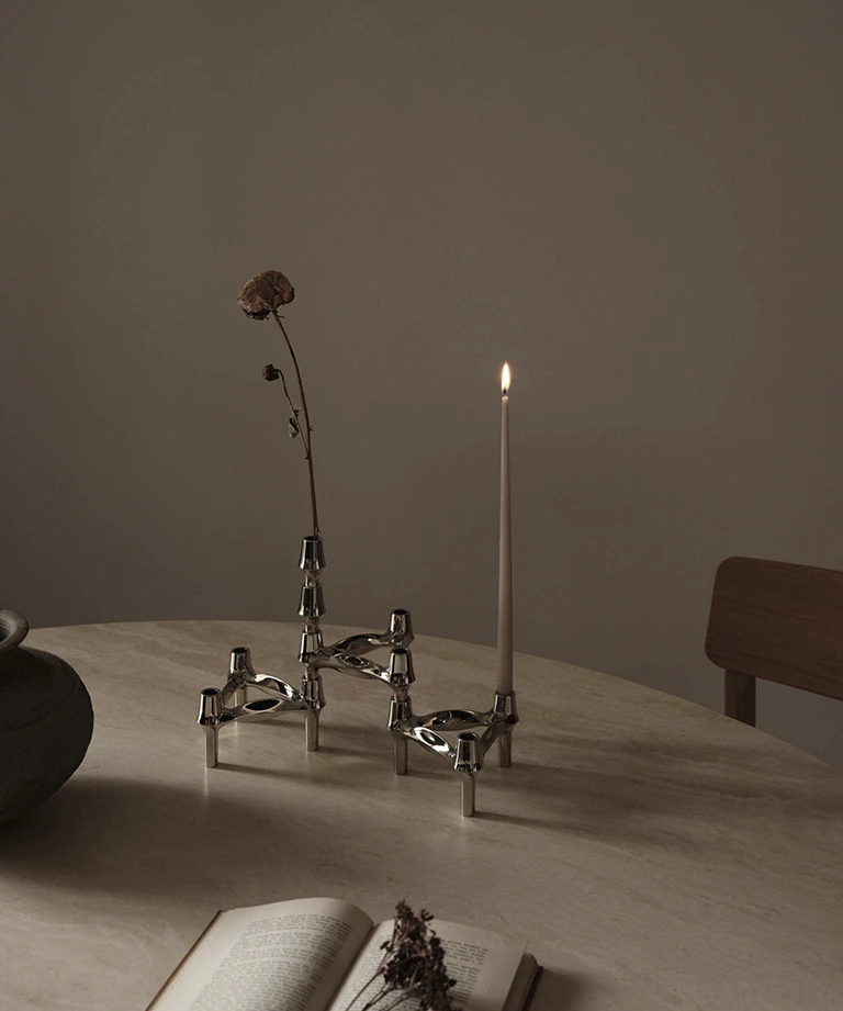 bmf candle holder ( single pack / chrome ) 燭台 - STOFF Nagel 丹麥燭台