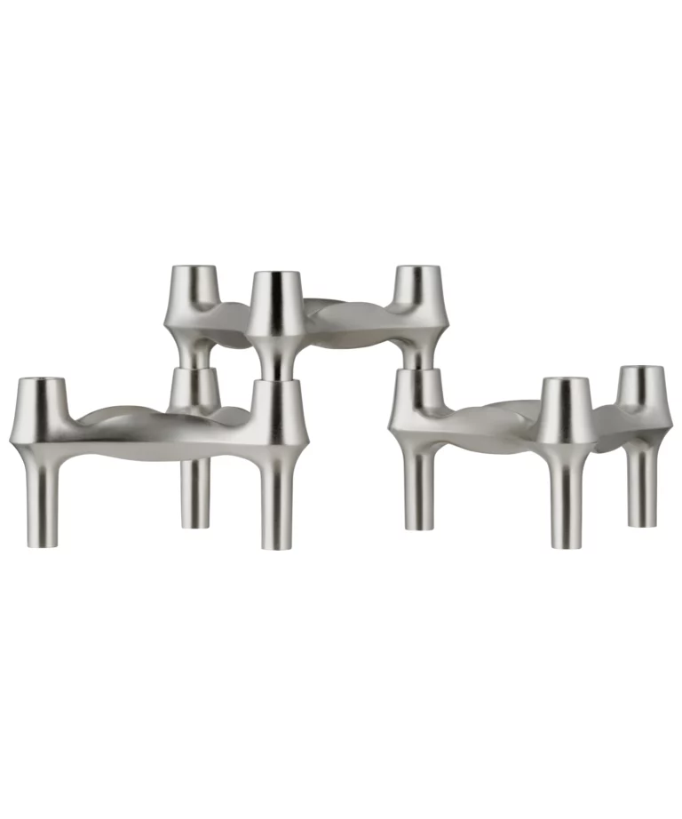bmf candle holder ( 3-pack / brushed chrome ) 燭台 - STOFF Nagel 丹麥燭台