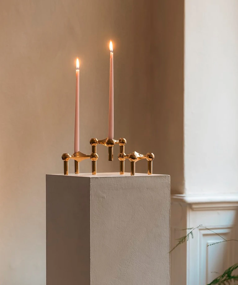 mellow pink taper candles 不滴蠟錐形蠟燭 ( 六支一組 ) - ester & erik  丹麥蠟燭