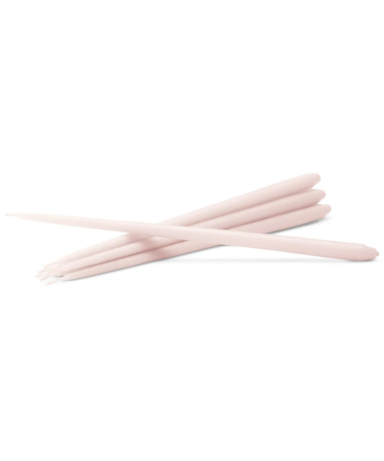 mellow pink taper candles 不滴蠟錐形蠟燭 ( 六支一組 ) - ester & erik  丹麥蠟燭