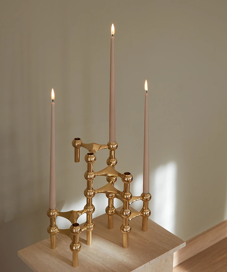 latte taper candles 不滴蠟錐形蠟燭 ( 六支一組 ) - ester & erik  丹麥蠟燭