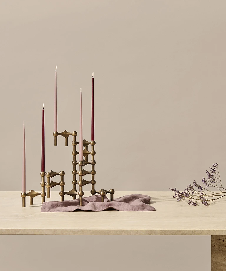 soft rose taper candles 不滴蠟錐形蠟燭 ( 六支一組 ) - ester & erik  丹麥蠟燭