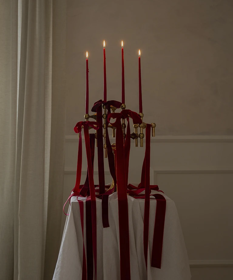 red taper candles 不滴蠟錐形蠟燭 ( 六支一組 ) - ester & erik  丹麥蠟燭