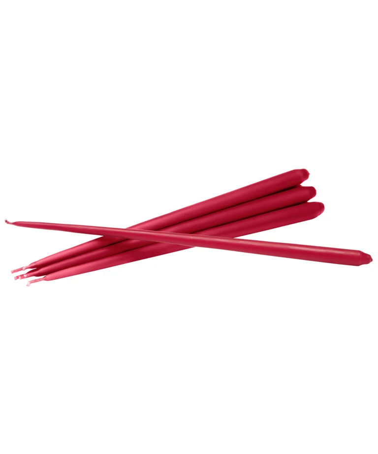 red taper candles 不滴蠟錐形蠟燭 ( 六支一組 ) - ester & erik  丹麥蠟燭