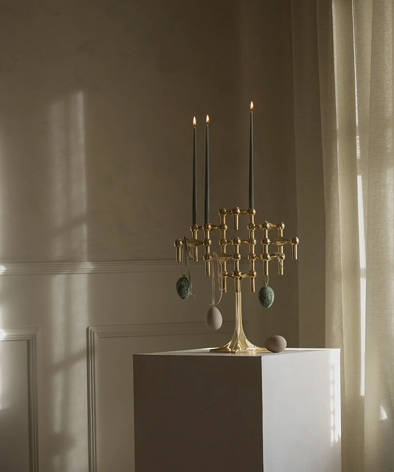 dusty green taper candles 不滴蠟錐形蠟燭 ( 六支一組 ) - ester & erik  丹麥蠟燭