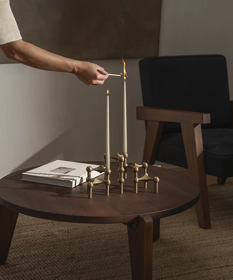 off-white taper candles 不滴蠟錐形蠟燭 ( 六支一組 ) - ester & erik  丹麥蠟燭