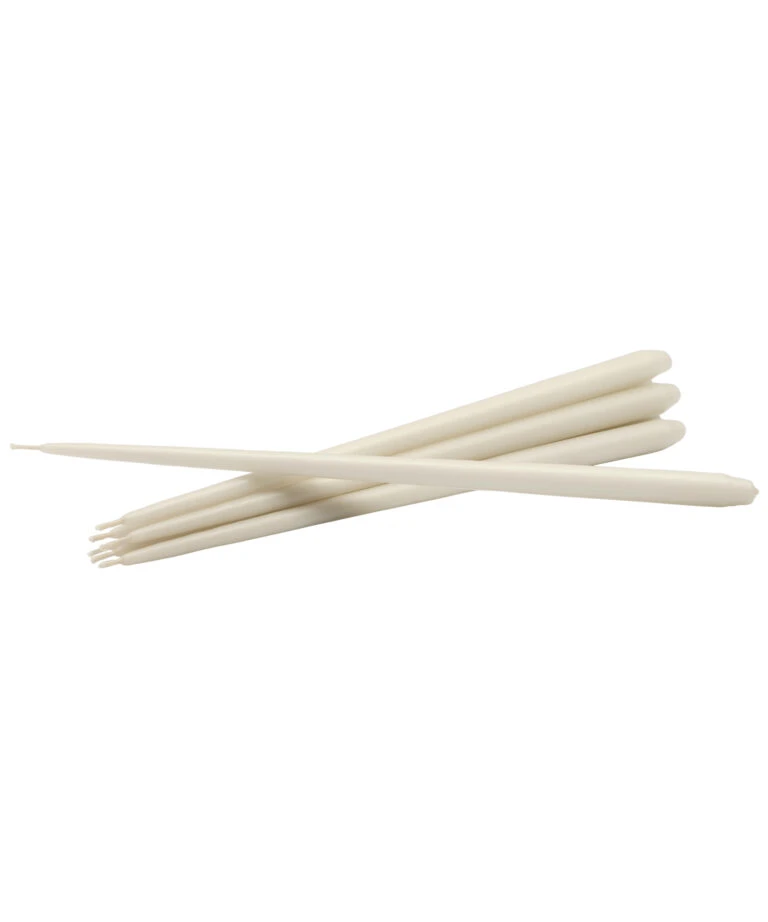 off-white taper candles 不滴蠟錐形蠟燭 ( 六支一組 ) - ester & erik  丹麥蠟燭