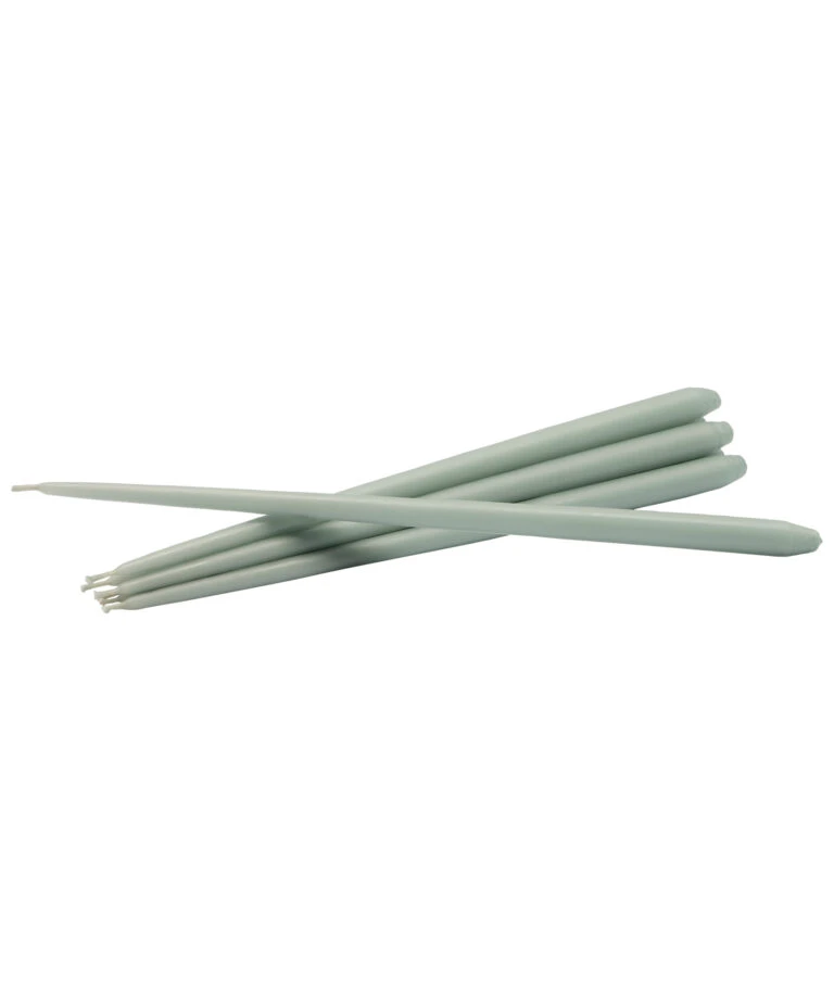 dusty mint taper candles 不滴蠟錐形蠟燭 ( 六支一組 ) - ester & erik  丹麥蠟燭
