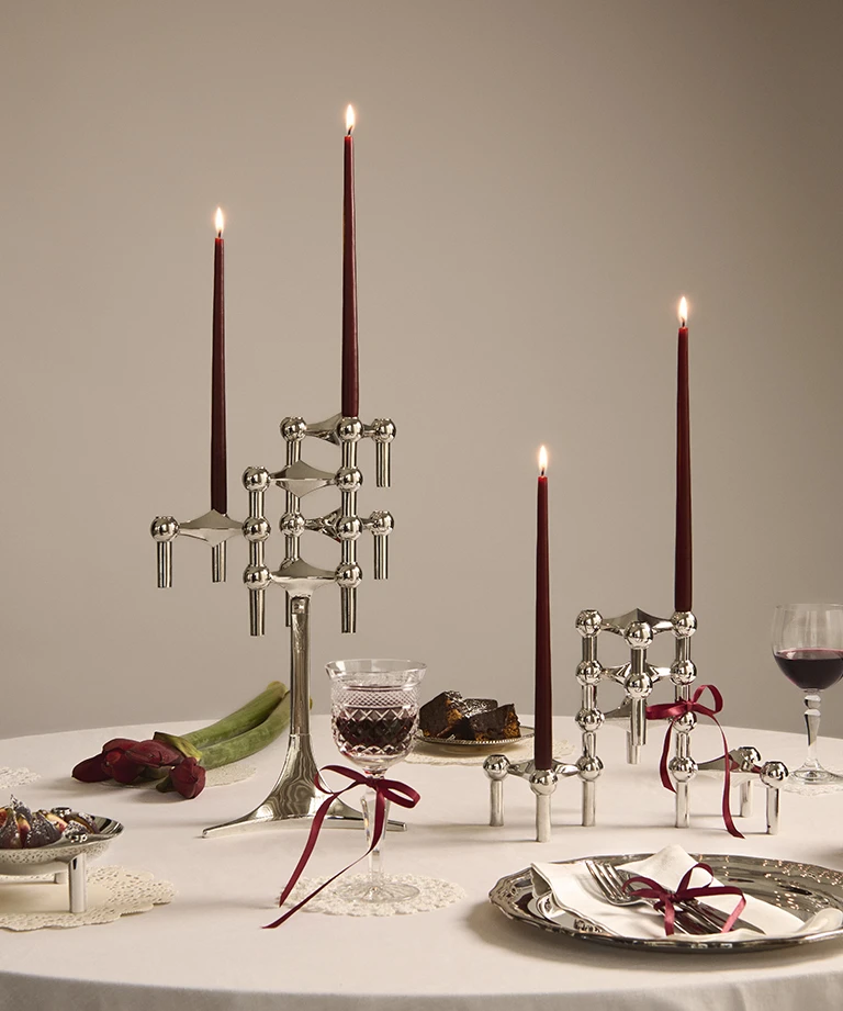 burgundy red taper candles 不滴蠟錐形蠟燭 ( 六支一組 ) - ester & erik  丹麥蠟燭
