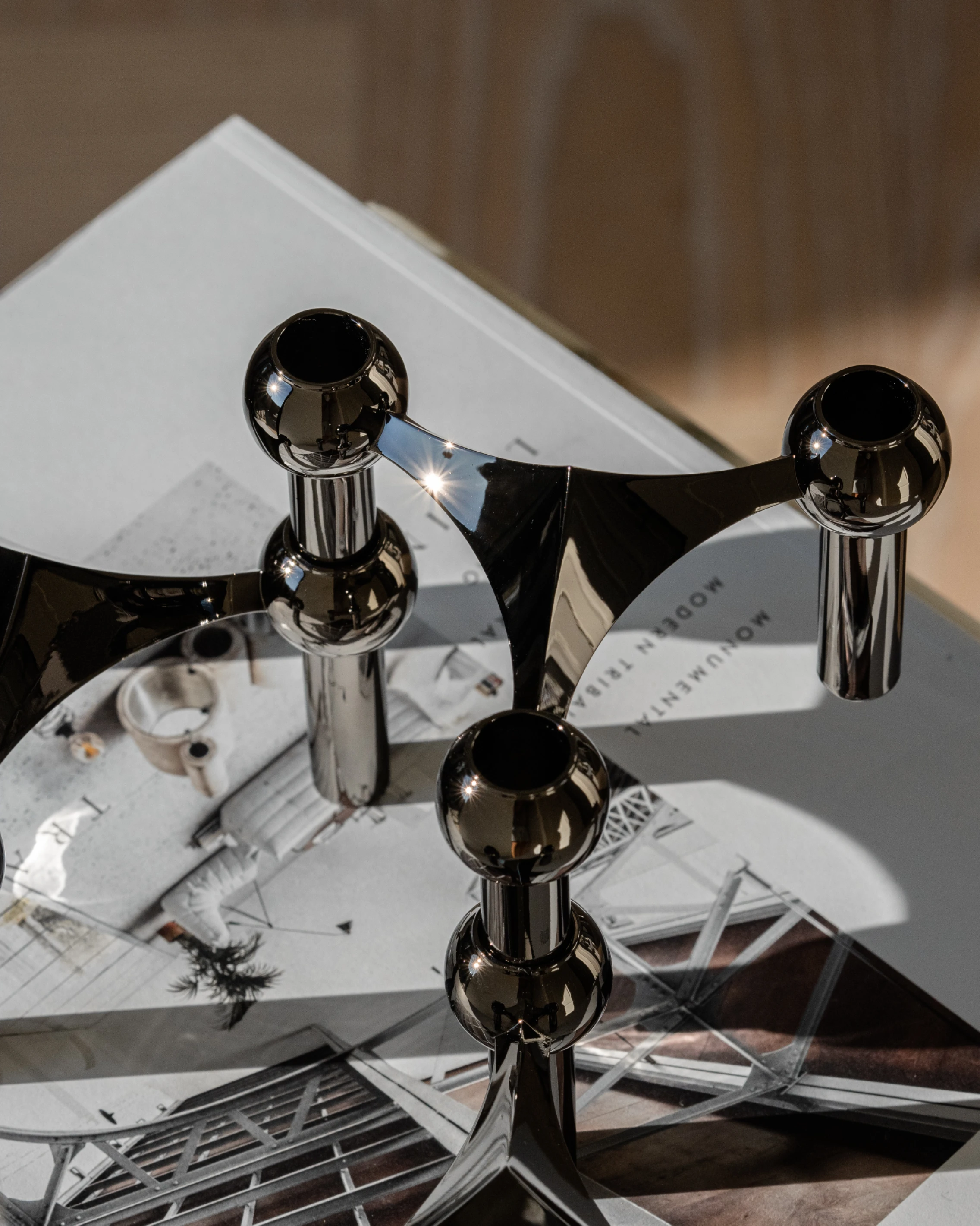 nagel candle holder ( single pack / black chrome ) 燭台 - STOFF Nagel 丹麥燭台