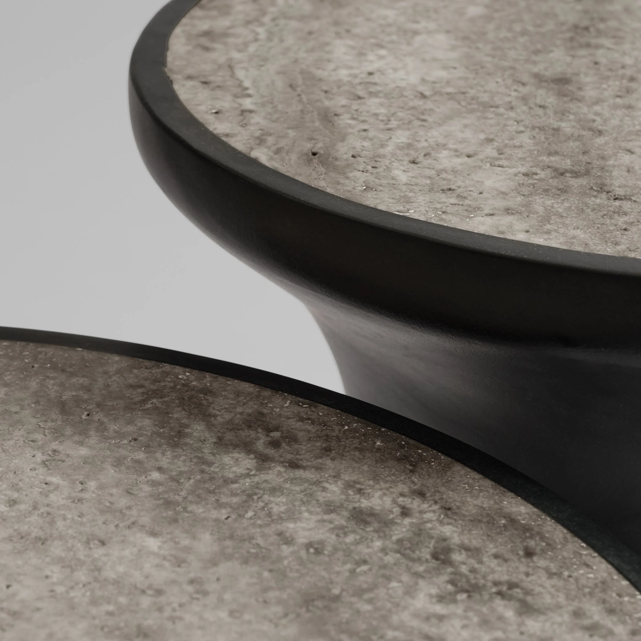 Trumpet Table Silver Travertine 洞石桌板 (共2尺寸) - 101 Copenhagen