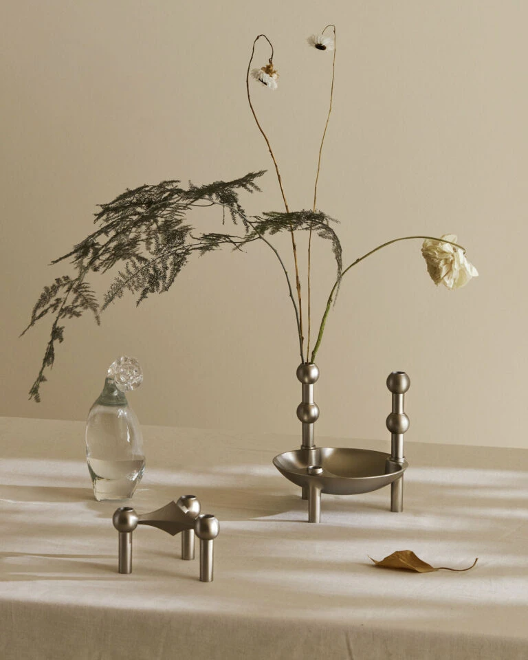 vase ( single pack / brushed chrome ) 花器 - STOFF Nagel 丹麥燭台