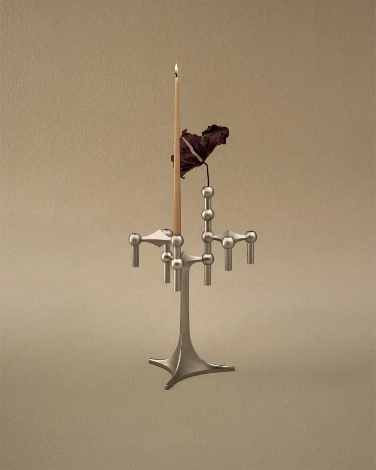 stand ( brushed chrome ) 燭台支架 - STOFF Nagel 丹麥燭台