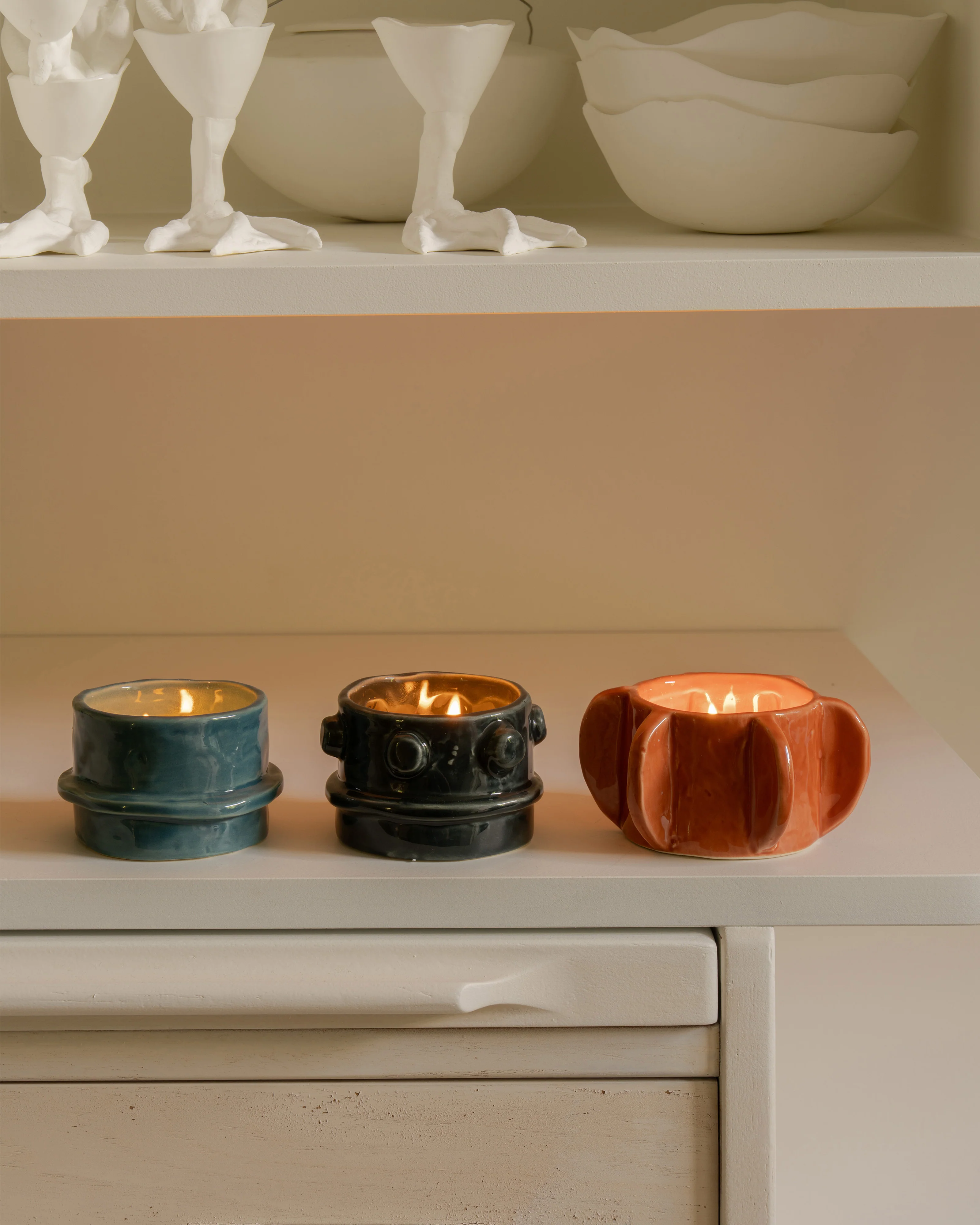 Tealight holder – ass/3 glazed Molly 三入一組 - Serax
