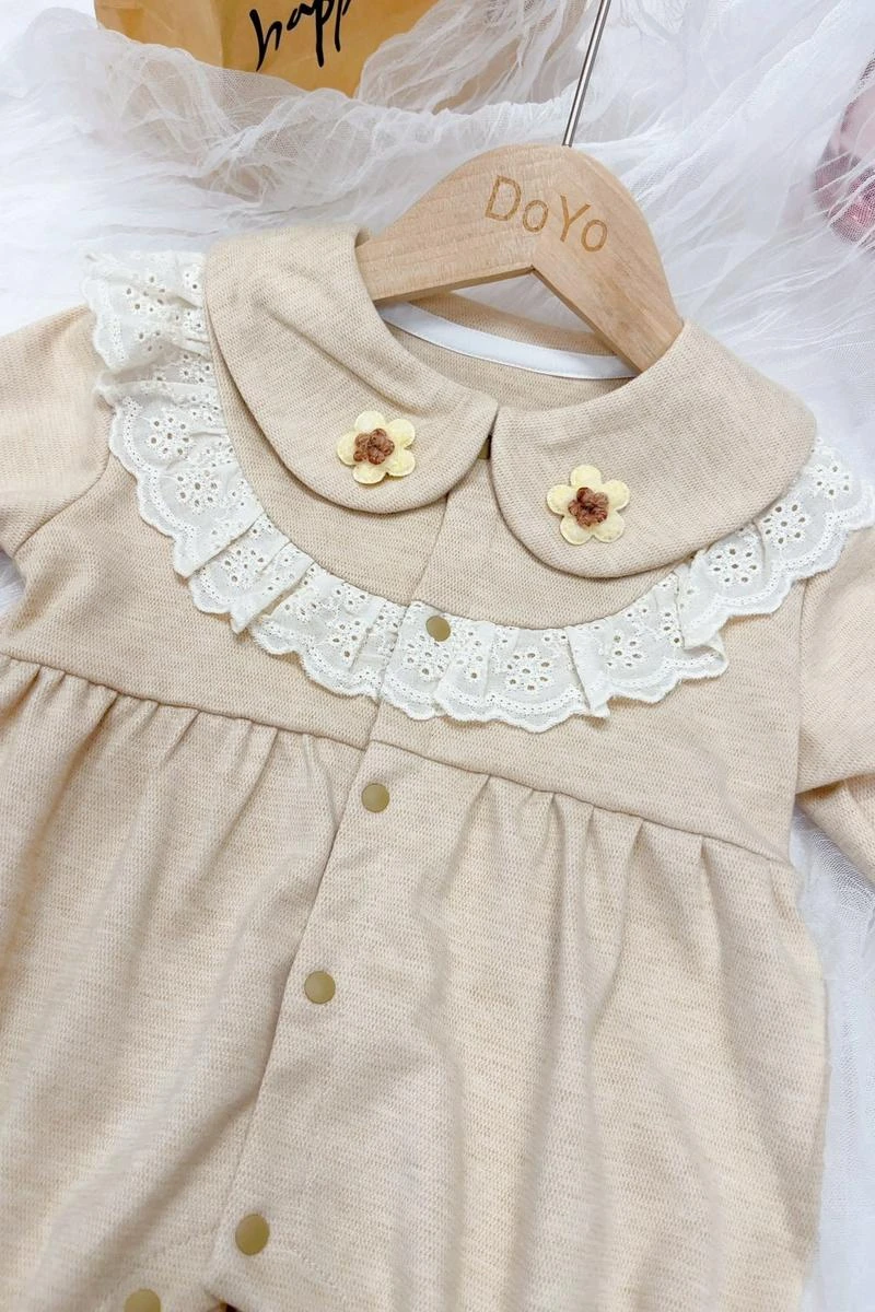 卡其小花爬服